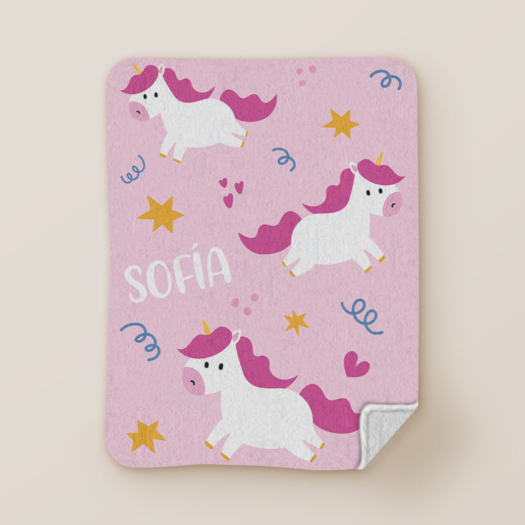 Cobija frazada Unicornio