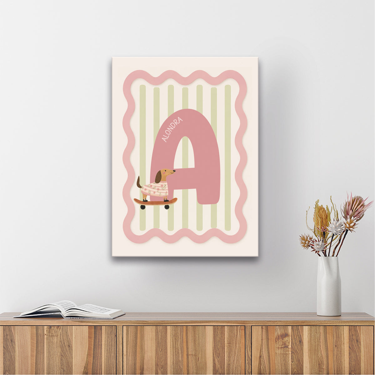 Cuadro acrílico - Iniciales de niña-balcru #Tipo_Canvas
