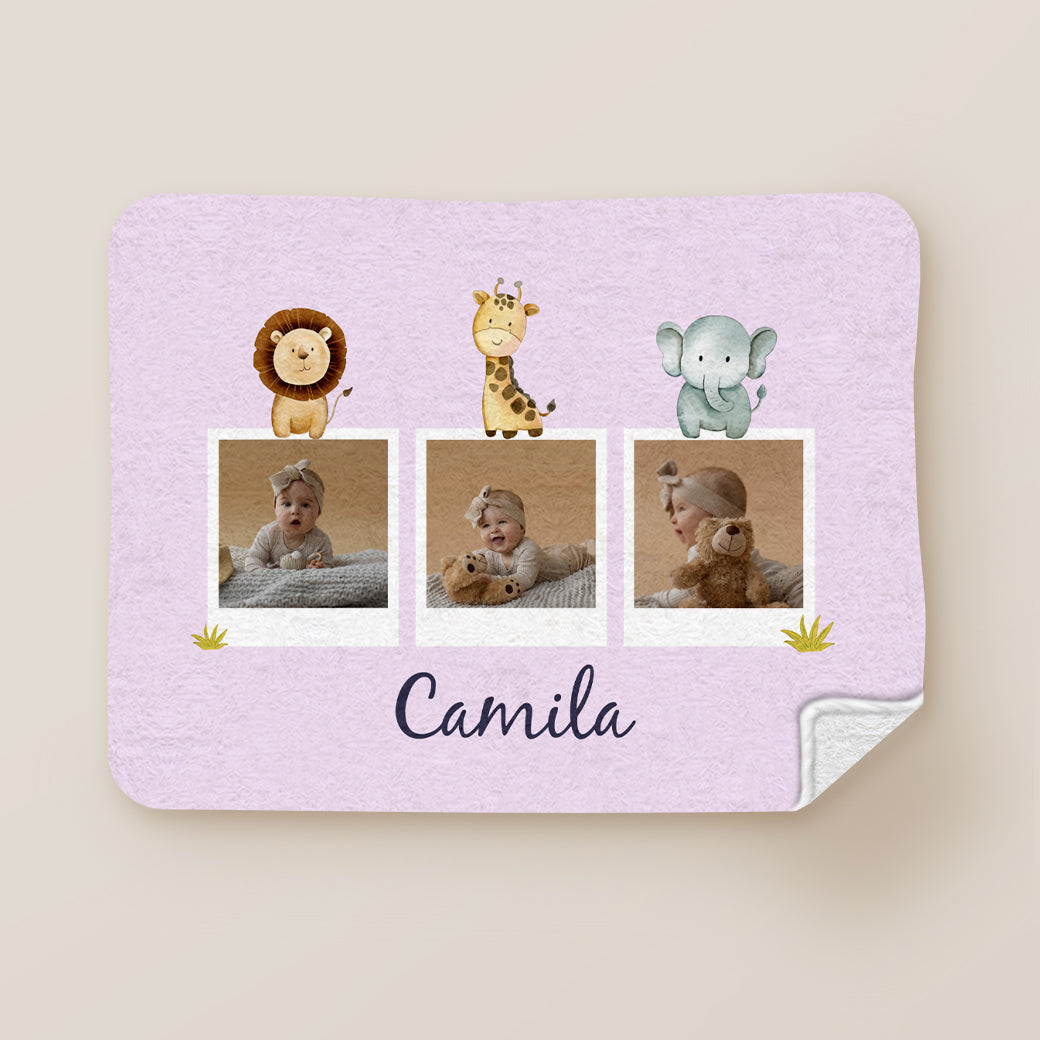 Cobija frazada Zoo Pink