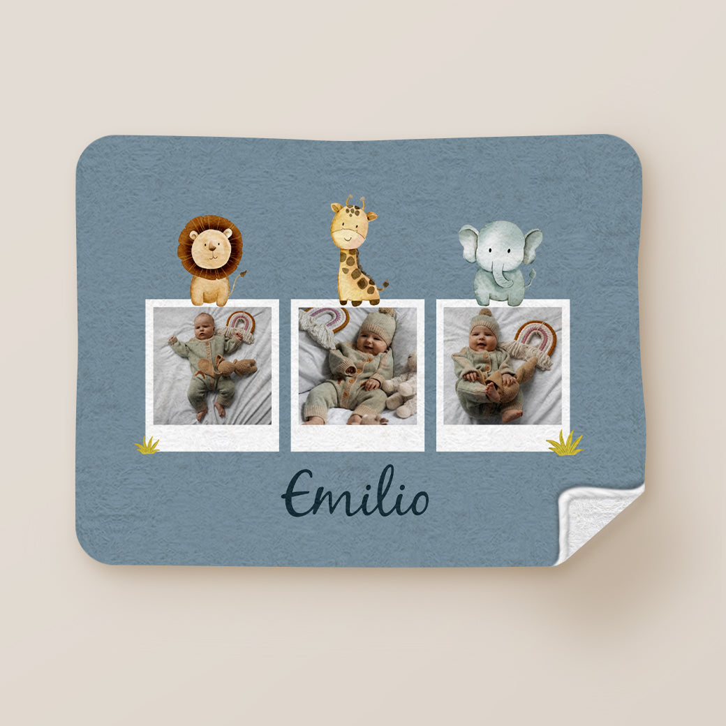 Cobija frazada Zoo Blue