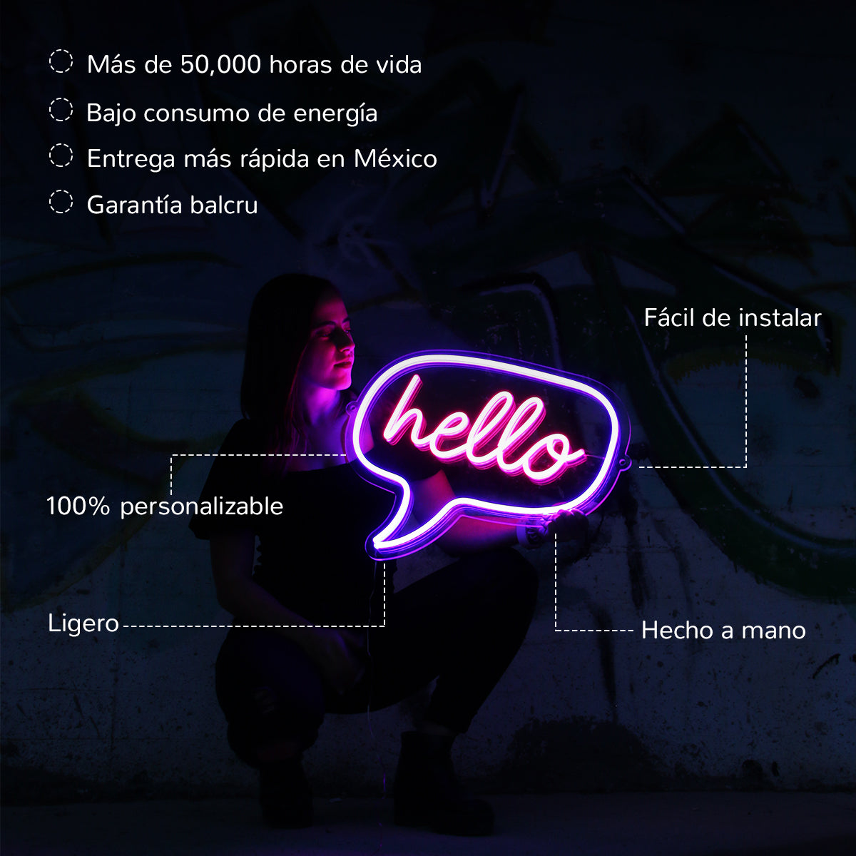 Shaka Sign Neón