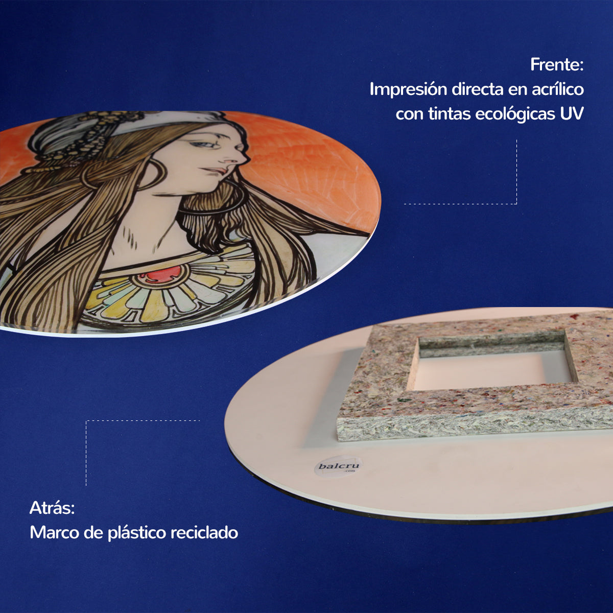 Cuadro Acrílico Circular Personalizable