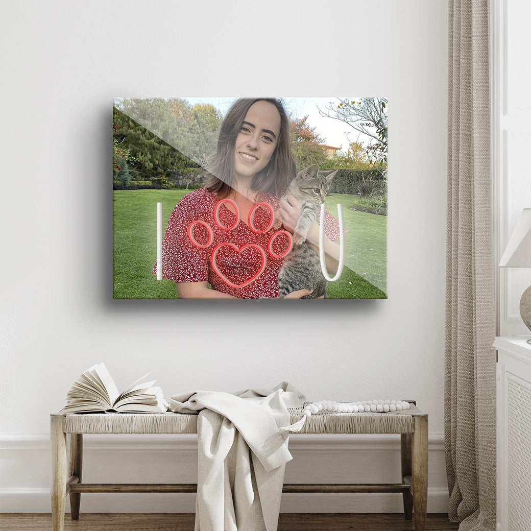 Cuadro Neón Love You Pet Personalizable