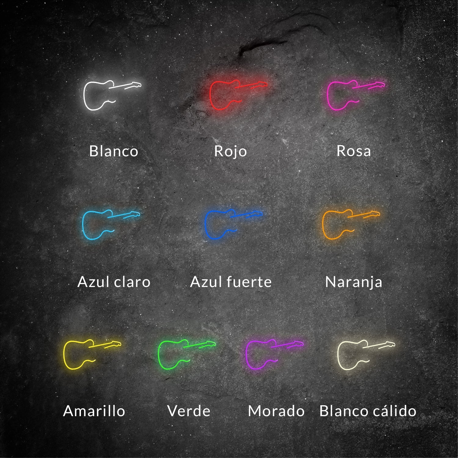 Espejo Neón Guitarra