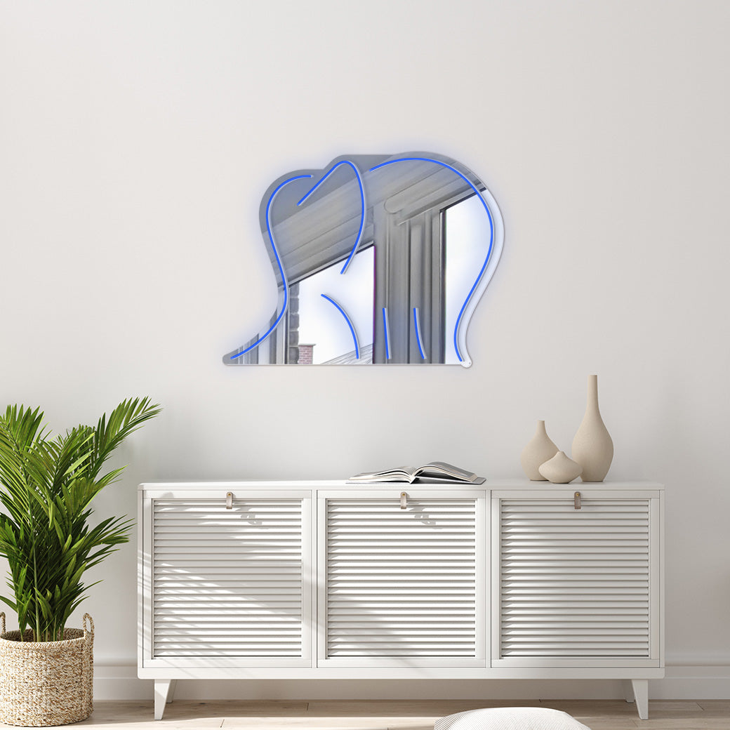 Espejo Neón Elefante