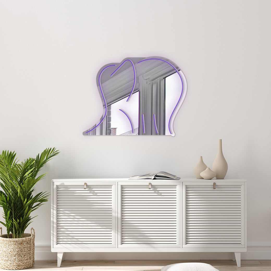 Espejo Neón Elefante