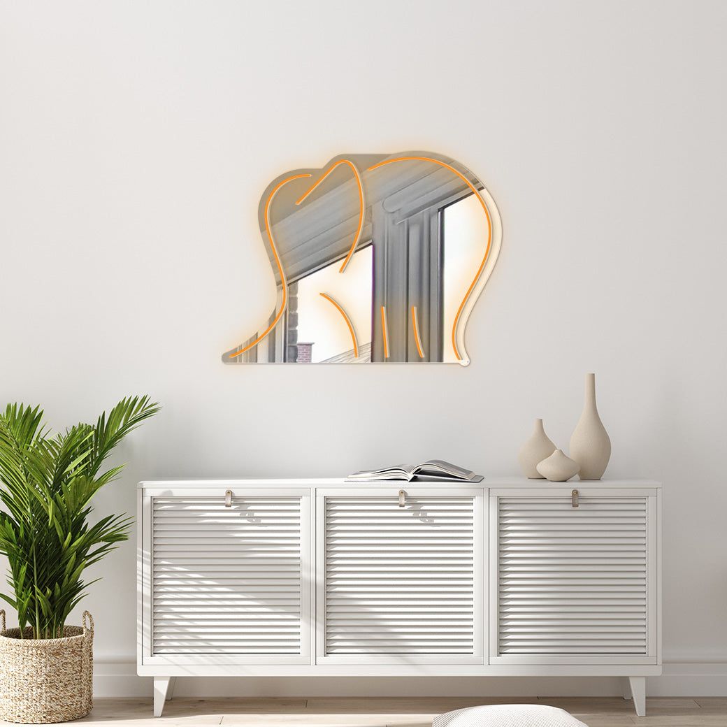 Espejo Neón Elefante