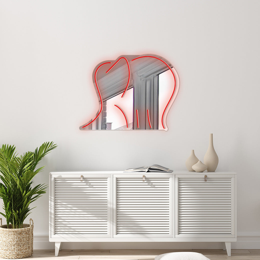 Espejo Neón Elefante