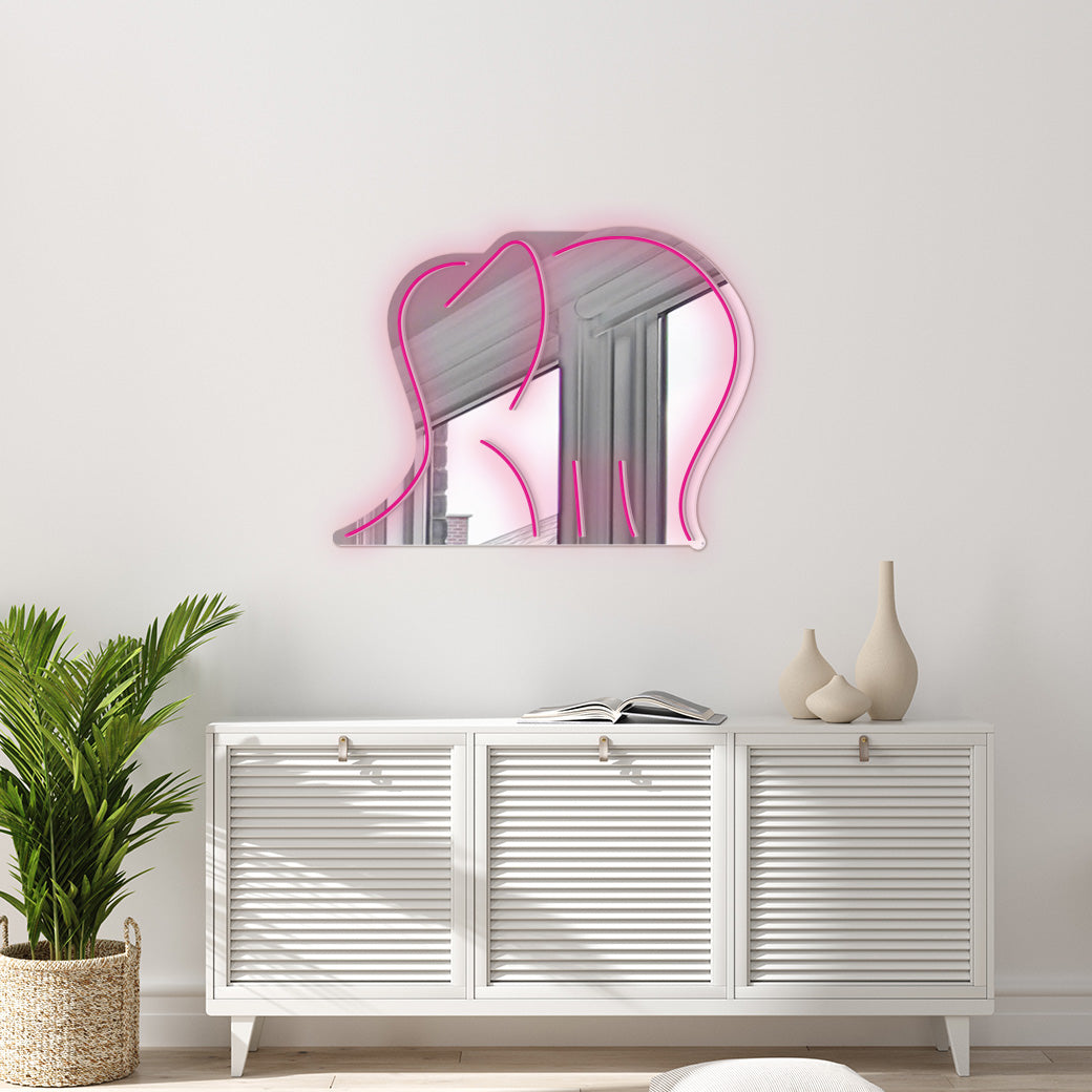 Espejo Neón Elefante
