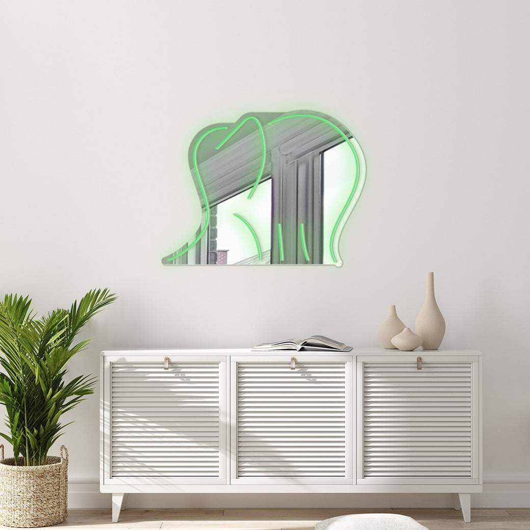 Espejo Neón Elefante