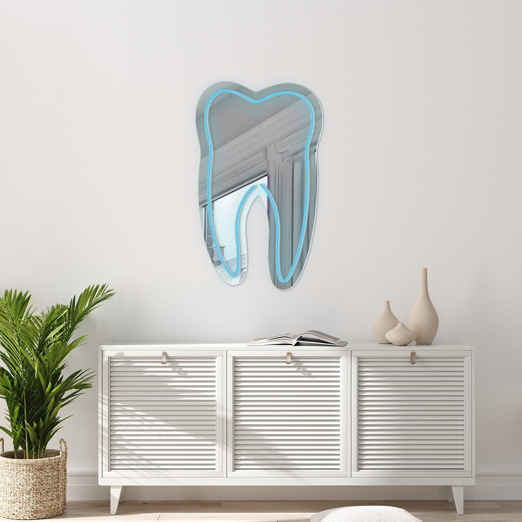 Espejo Neón Silueta dental
