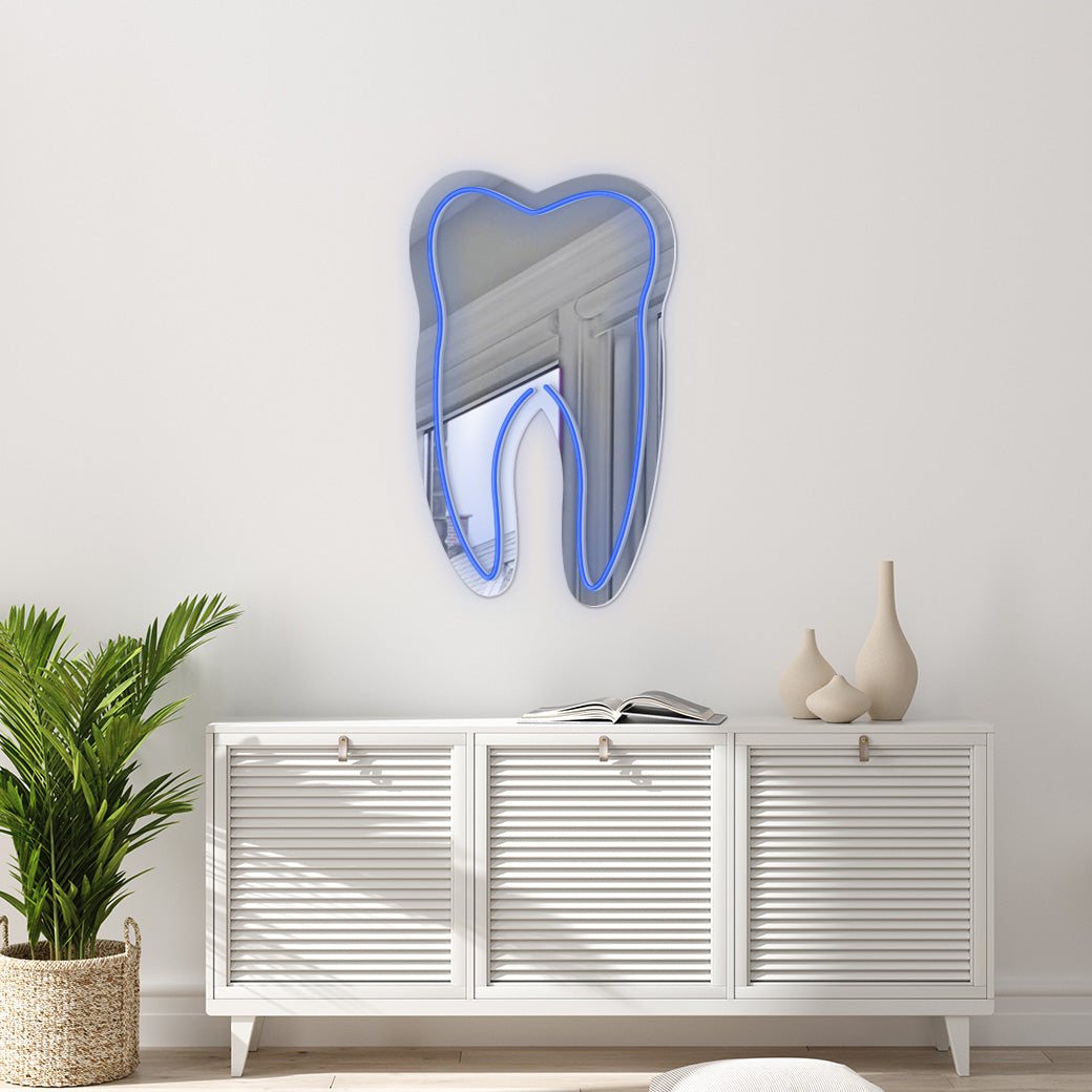 Espejo Neón Silueta dental
