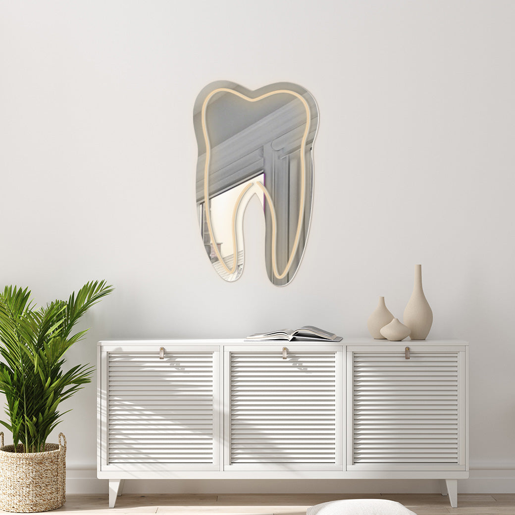 Espejo Neón Silueta dental