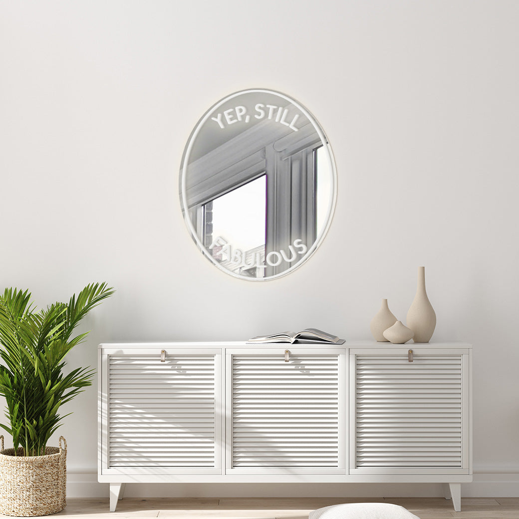 Espejo Neón Still fabulous - balcru #color_blanco