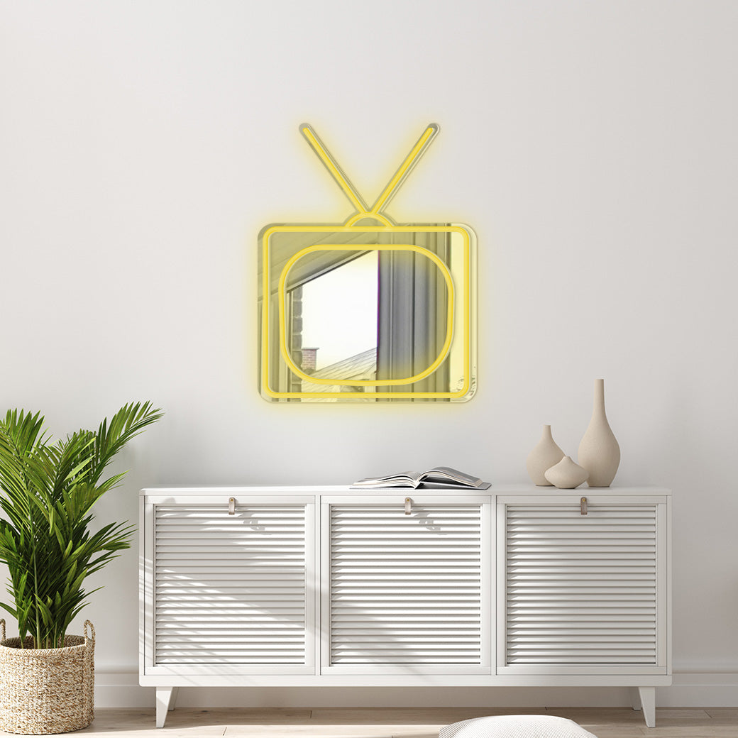 Espejo Neón TV - balcru #color_amarillo