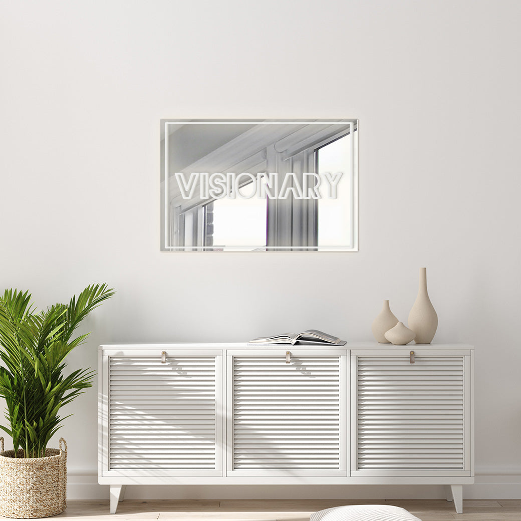 Espejo Neón Visionary - balcru #color_blanco