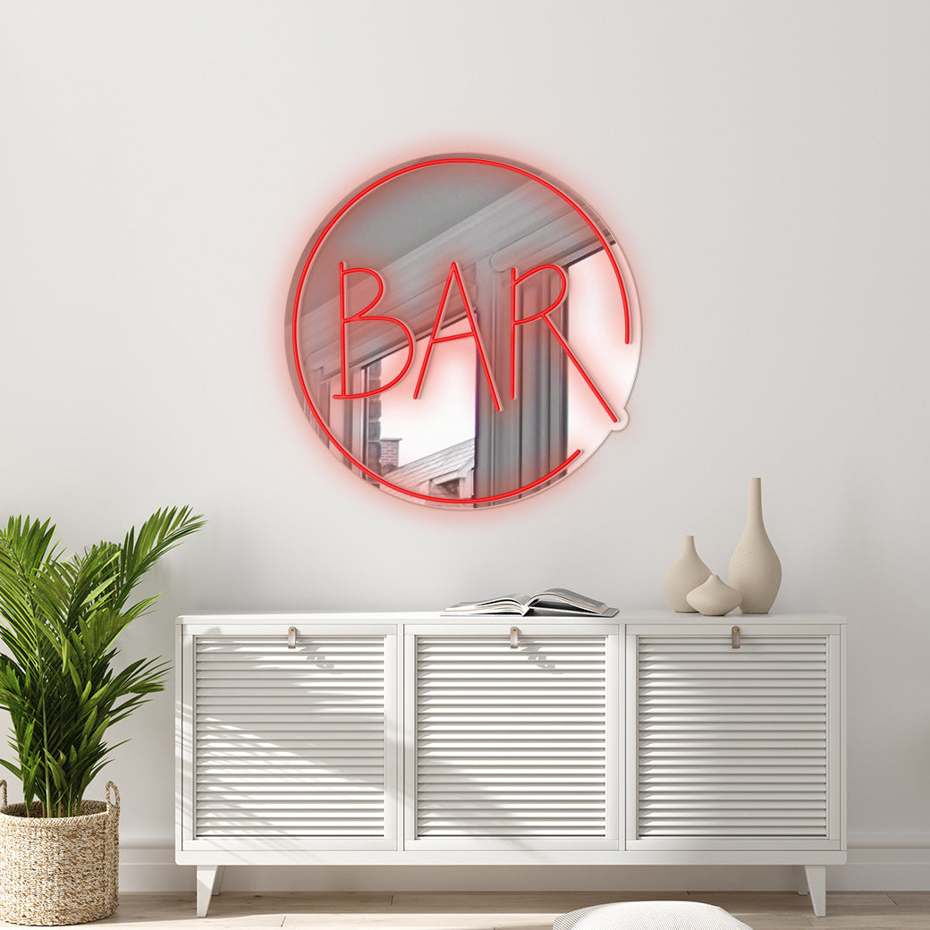 Espejo Neón BAR - balcru #color_rojo