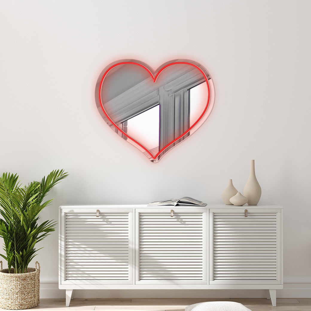 Espejo Neón Corazón - balcru #color_rojo