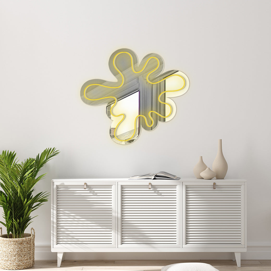 Espejo Neón Mancha de pintura