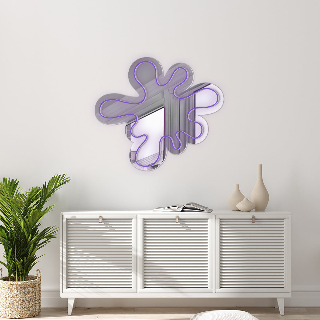 Espejo Neón Mancha de pintura