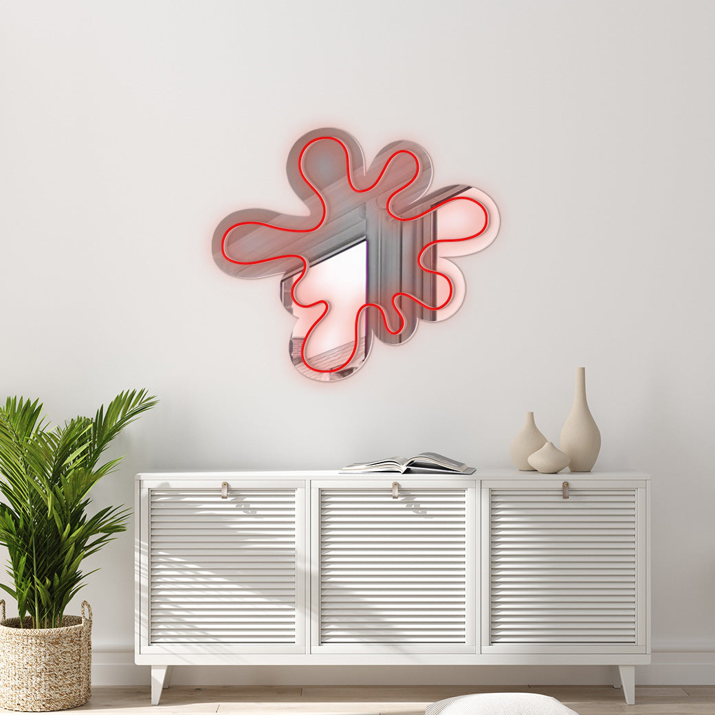 Espejo Neón Mancha de pintura - balcru #color_rojo