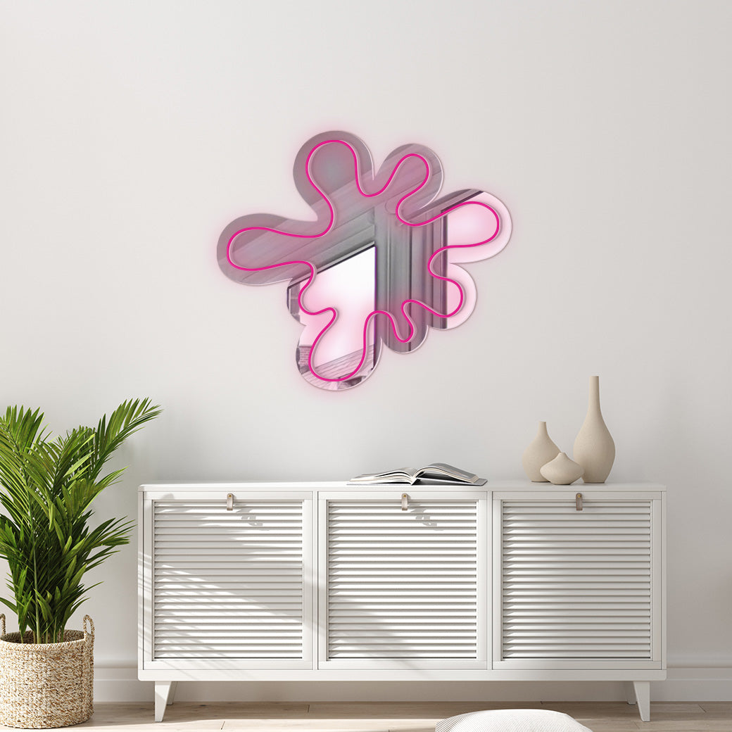 Espejo Neón Mancha de pintura