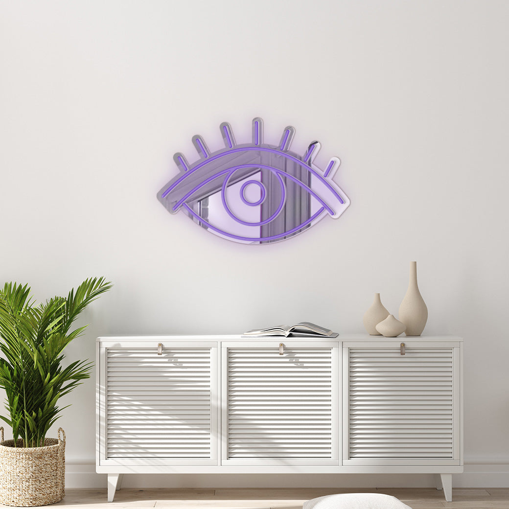 Espejo Neón Ojo - balcru #color_morado