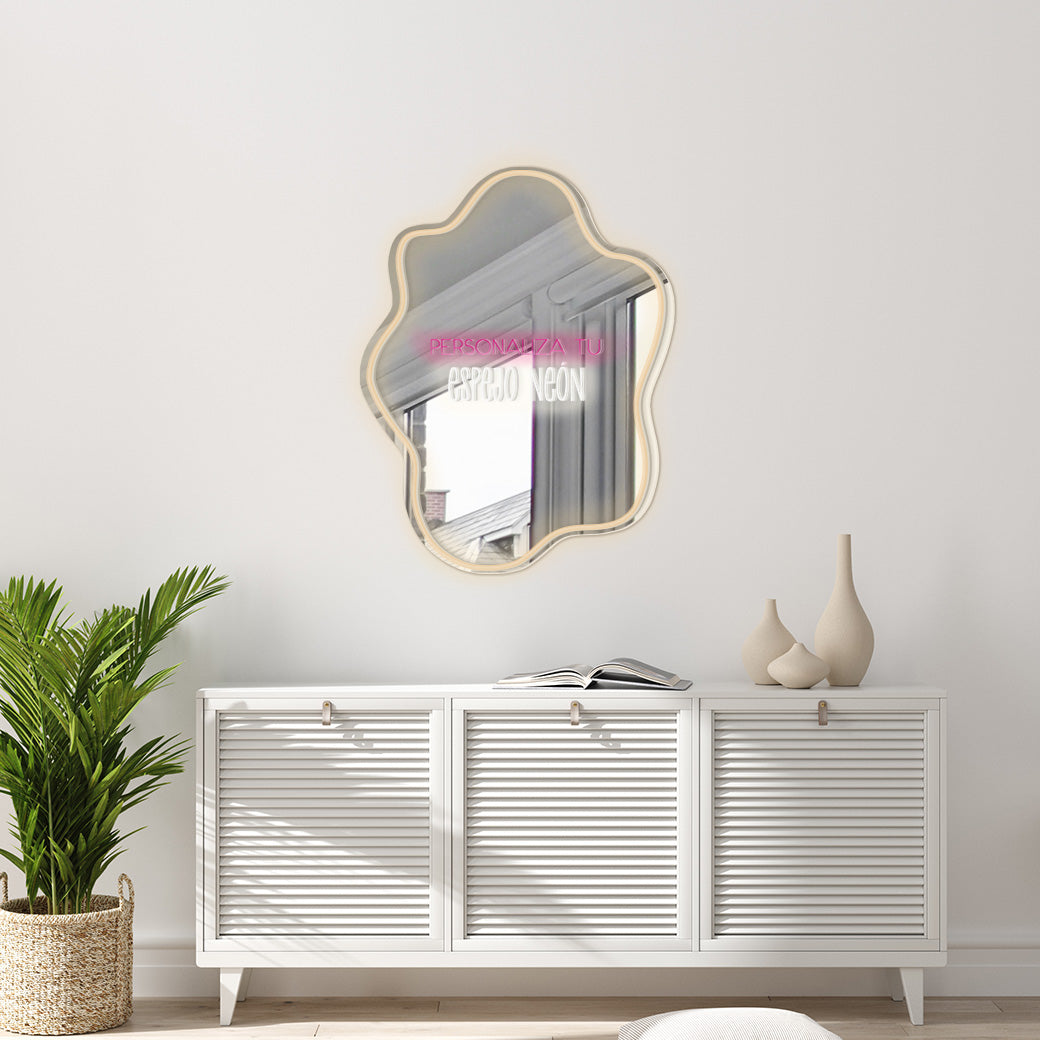 Espejo Neón Nube Personalizable