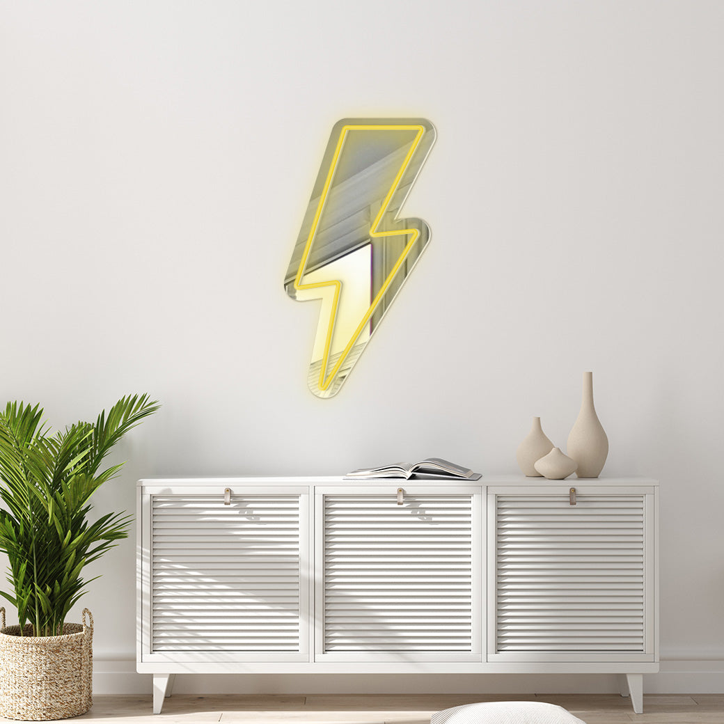 Espejo Neón Rayo - balcru #color_amarillo