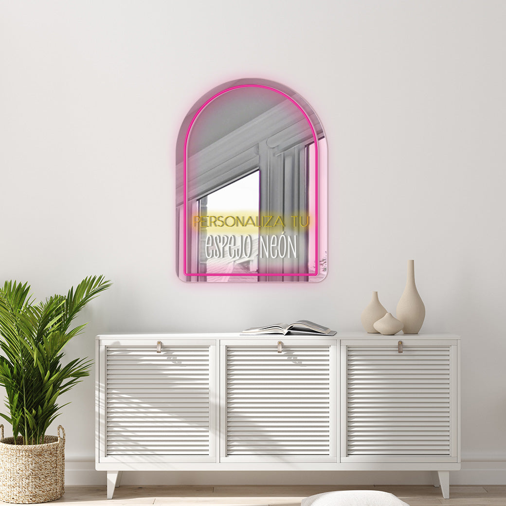 Espejo Neón Ventana Personalizable
