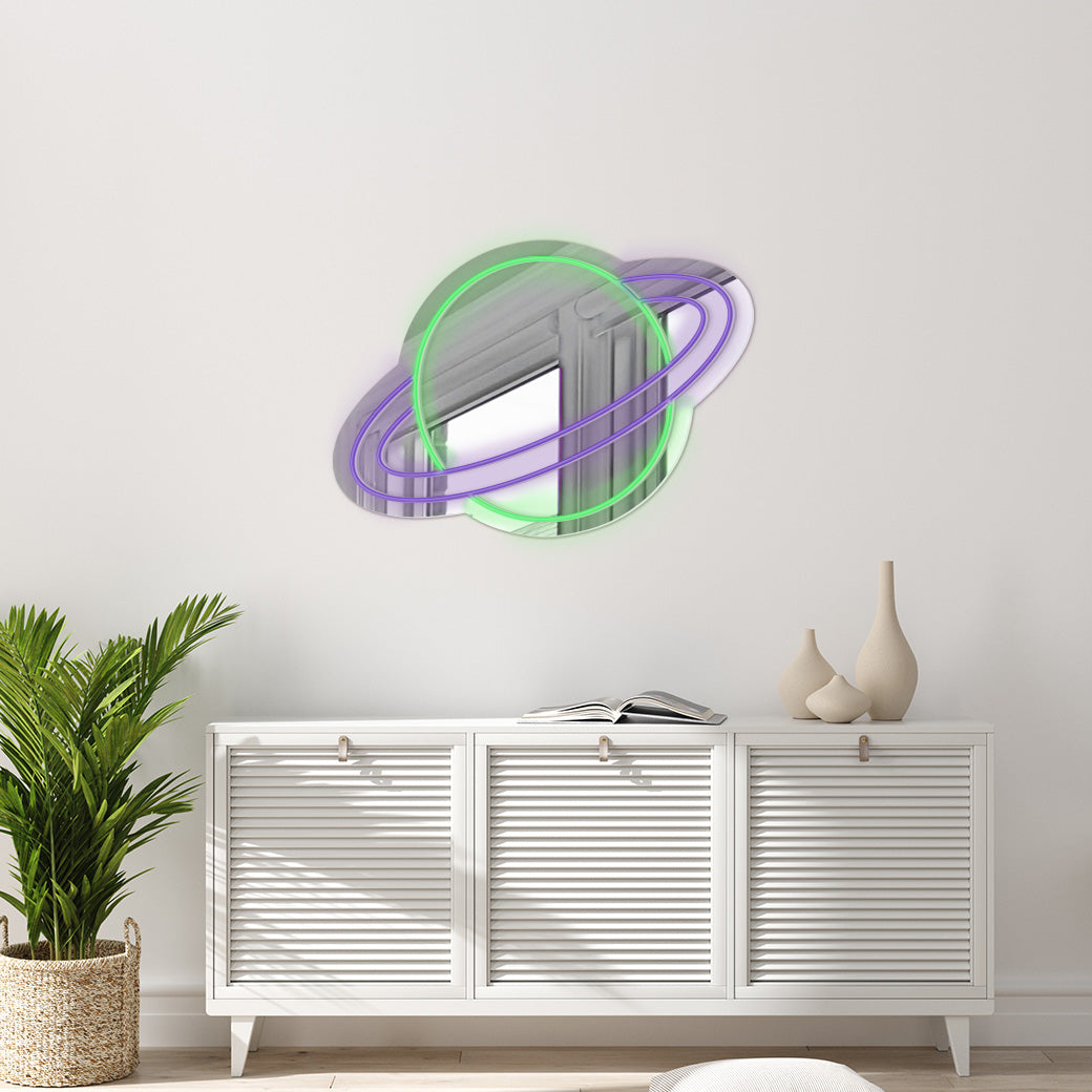 Saturno Neón - balcru #colores_morado y verde