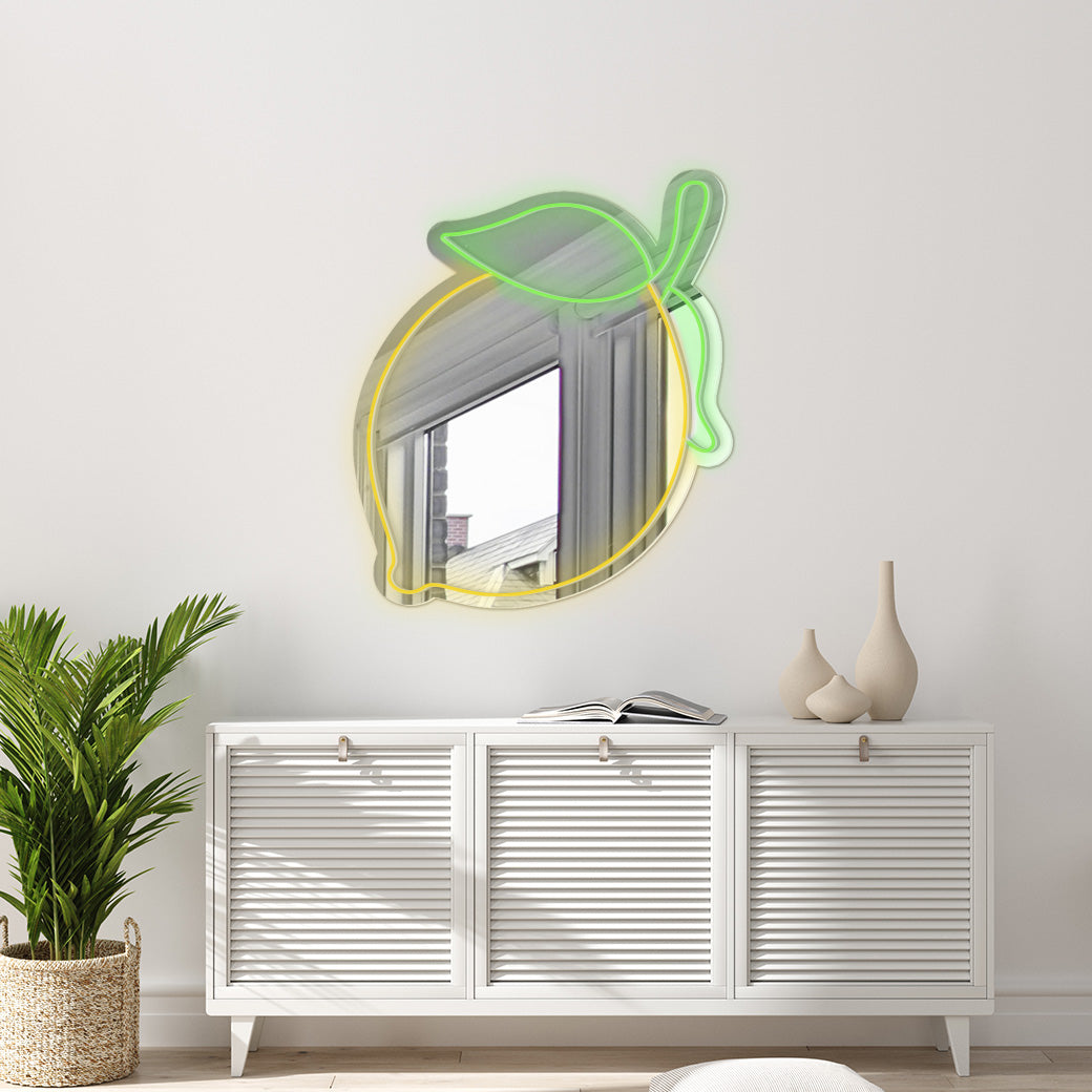 Espejo Neón Limón