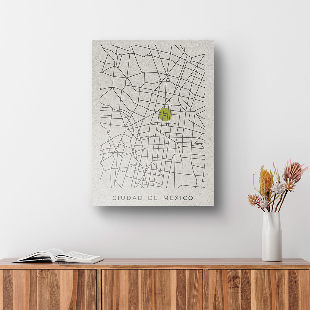 Cuadro decorativo CDMX map
