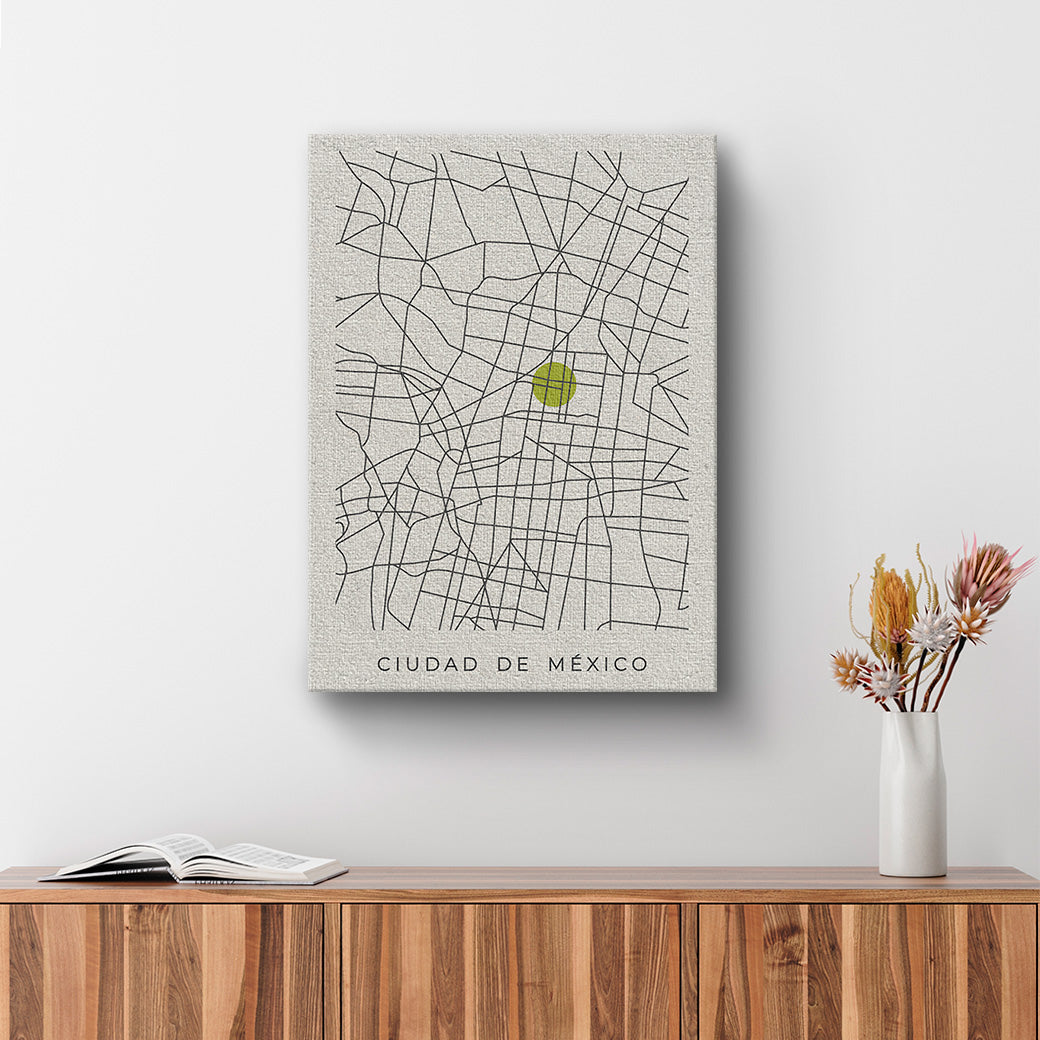 Cuadro decorativo CDMX map