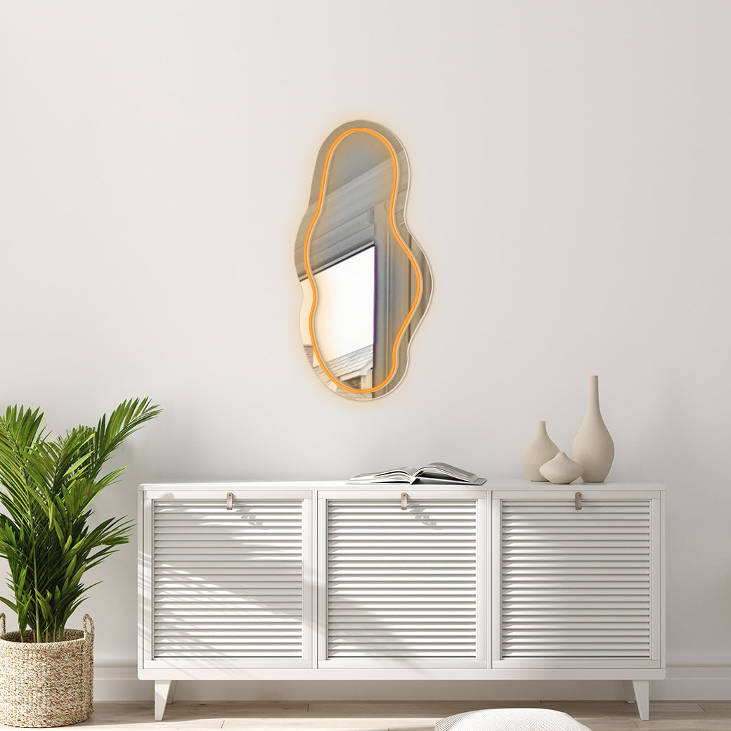Espejo Neón Olas - balcru #color_naranja