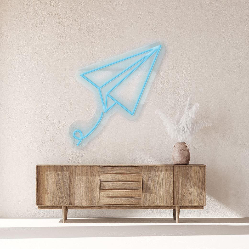 Avión de Papel Neón - balcru #color_azul claro