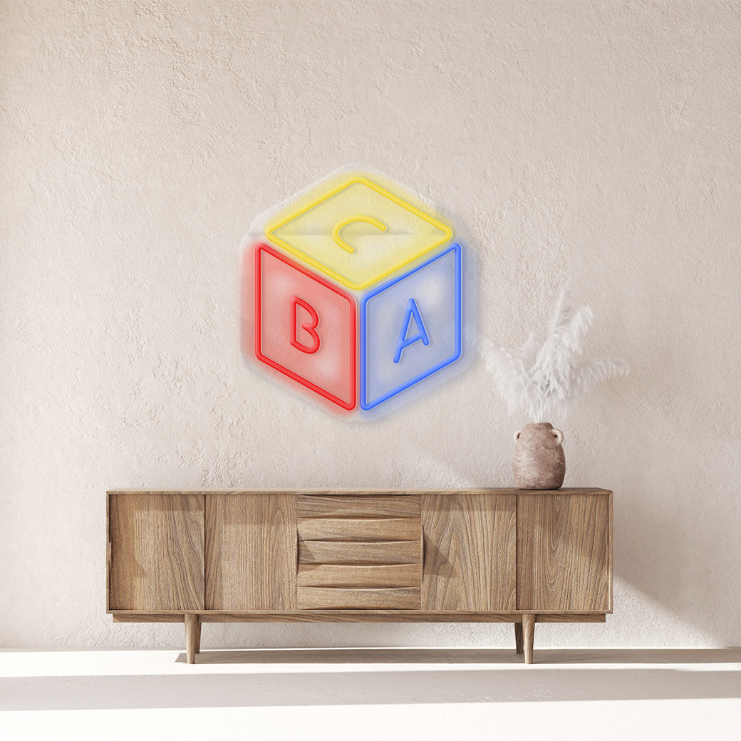 Juguete ABC Neón - balcru #colores_amarillo rojo y azul fuerte