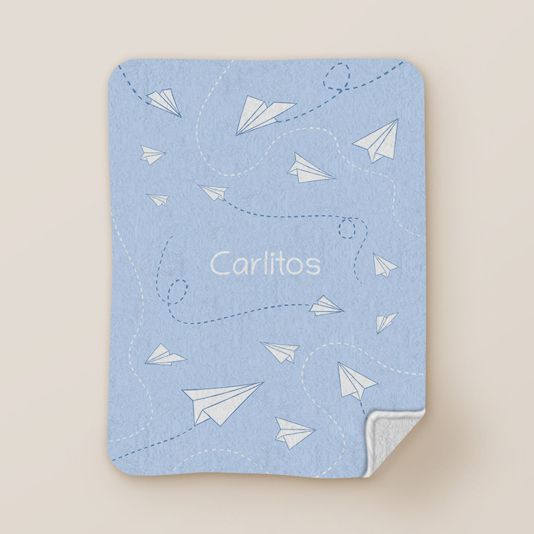 Cobija frazada personalizable avioncitos