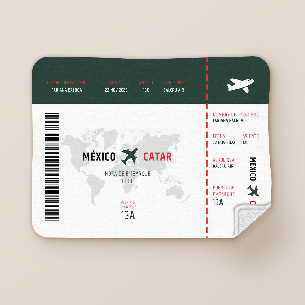 Cobija frazada personalizable boleto