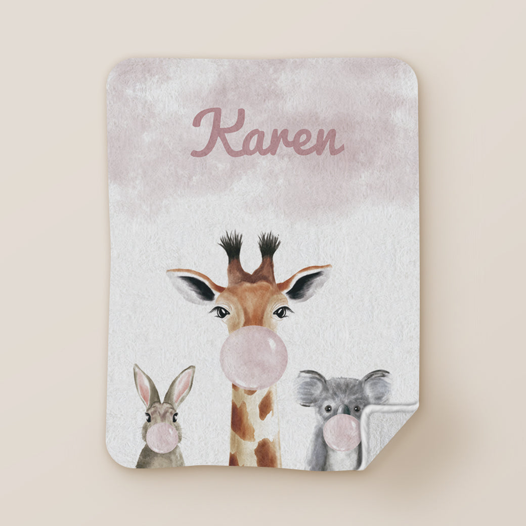 Cobija frazada personalizable bubble gum