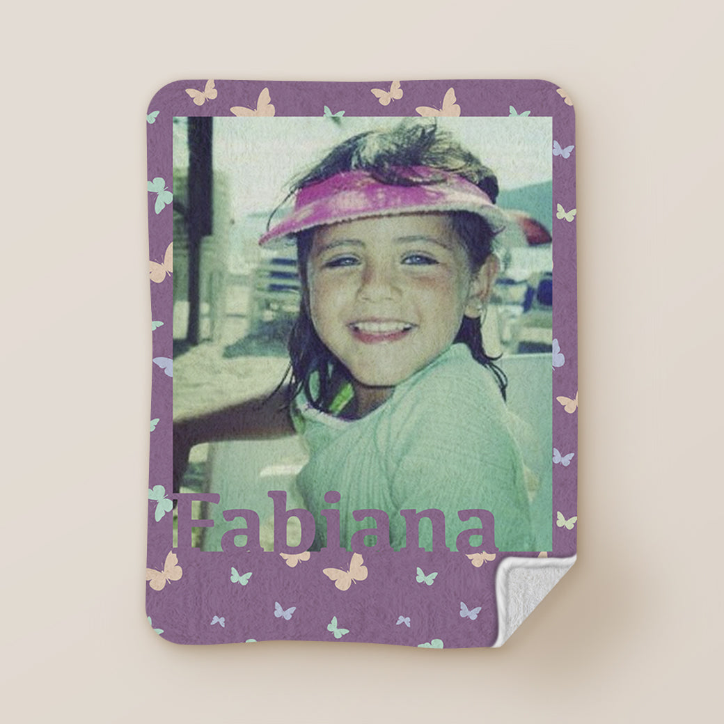 Cobija frazada personalizable mariposas