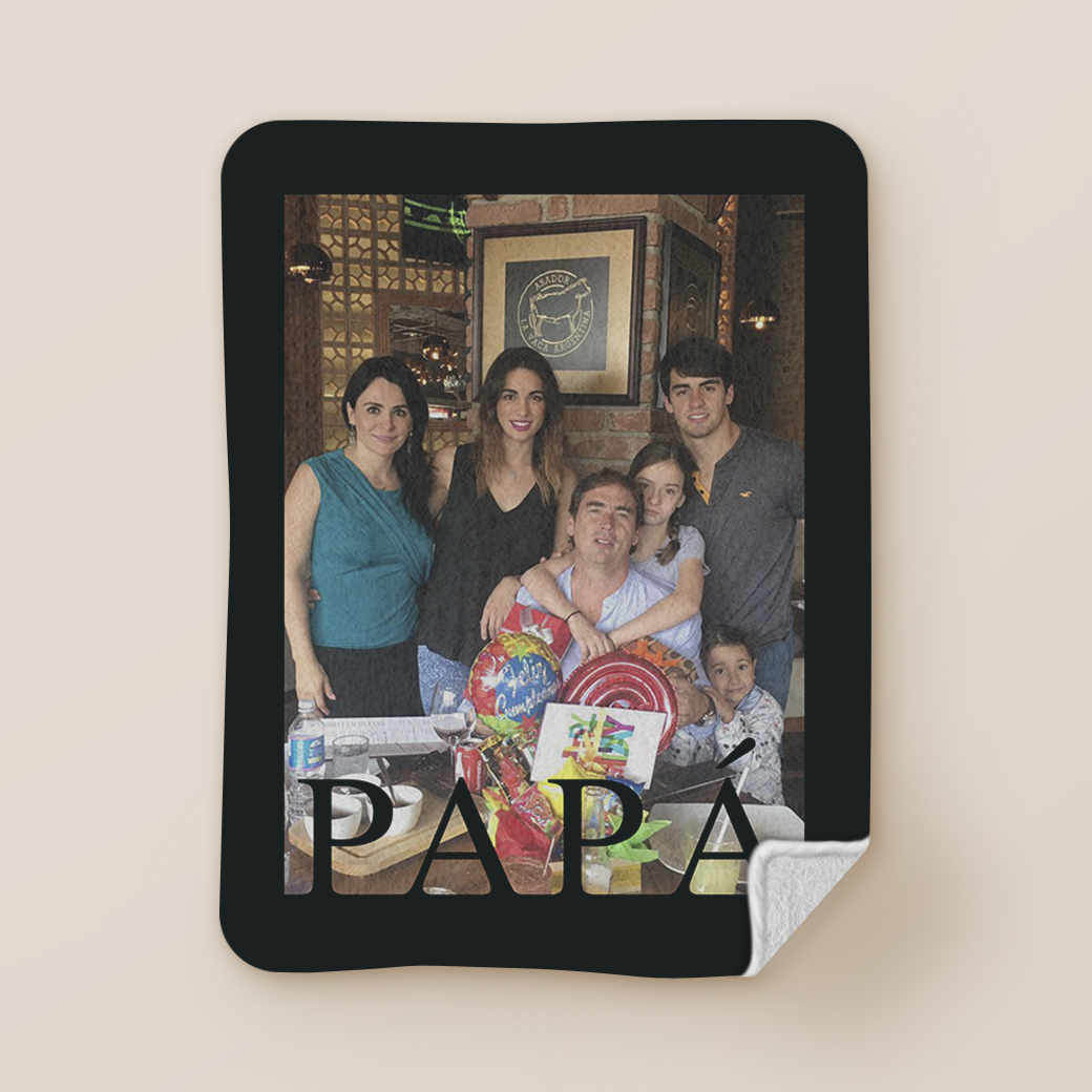 Cobija frazada papá personalizable