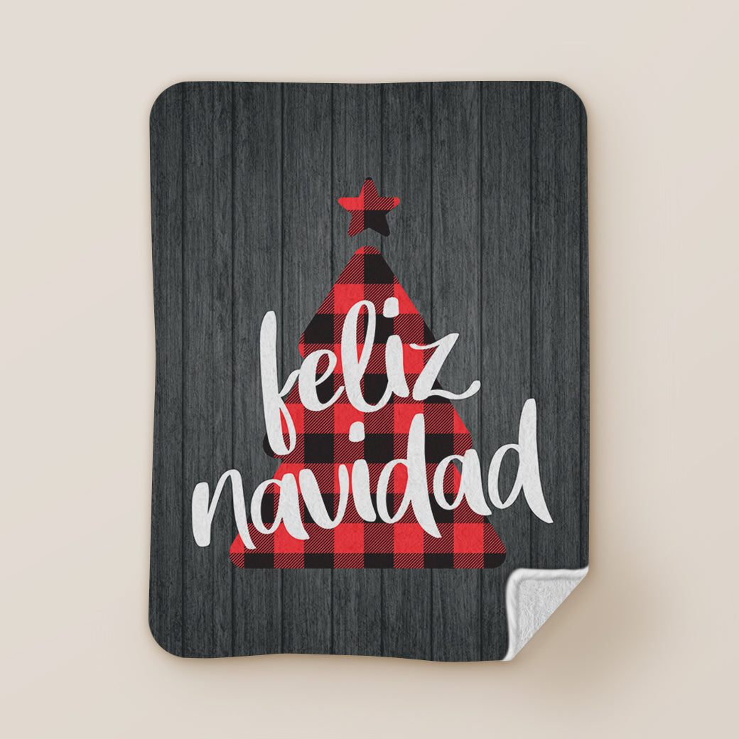 Cobija Frazada Feliz Navidad - balcru