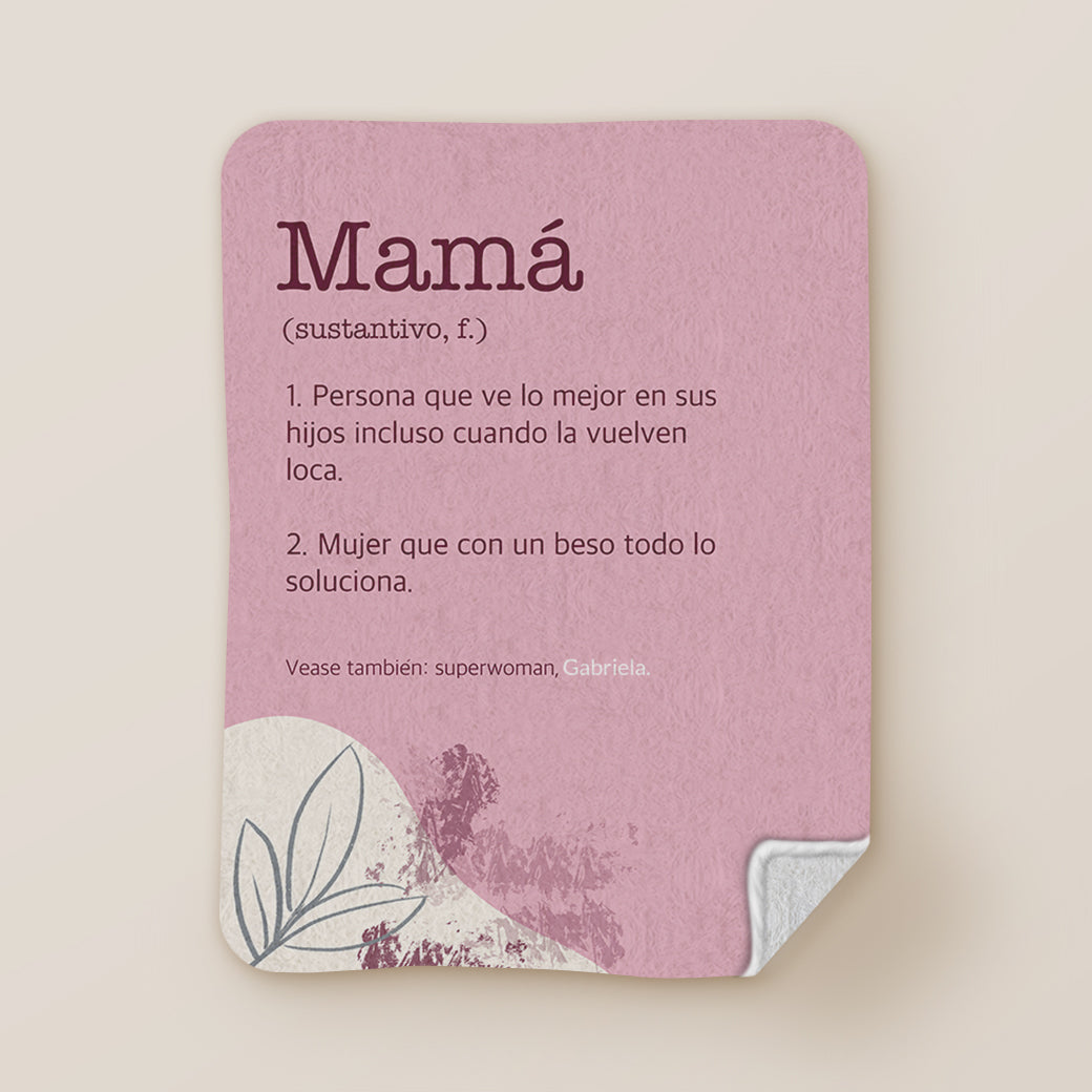 Cobija frazada personalizable definición de mamá