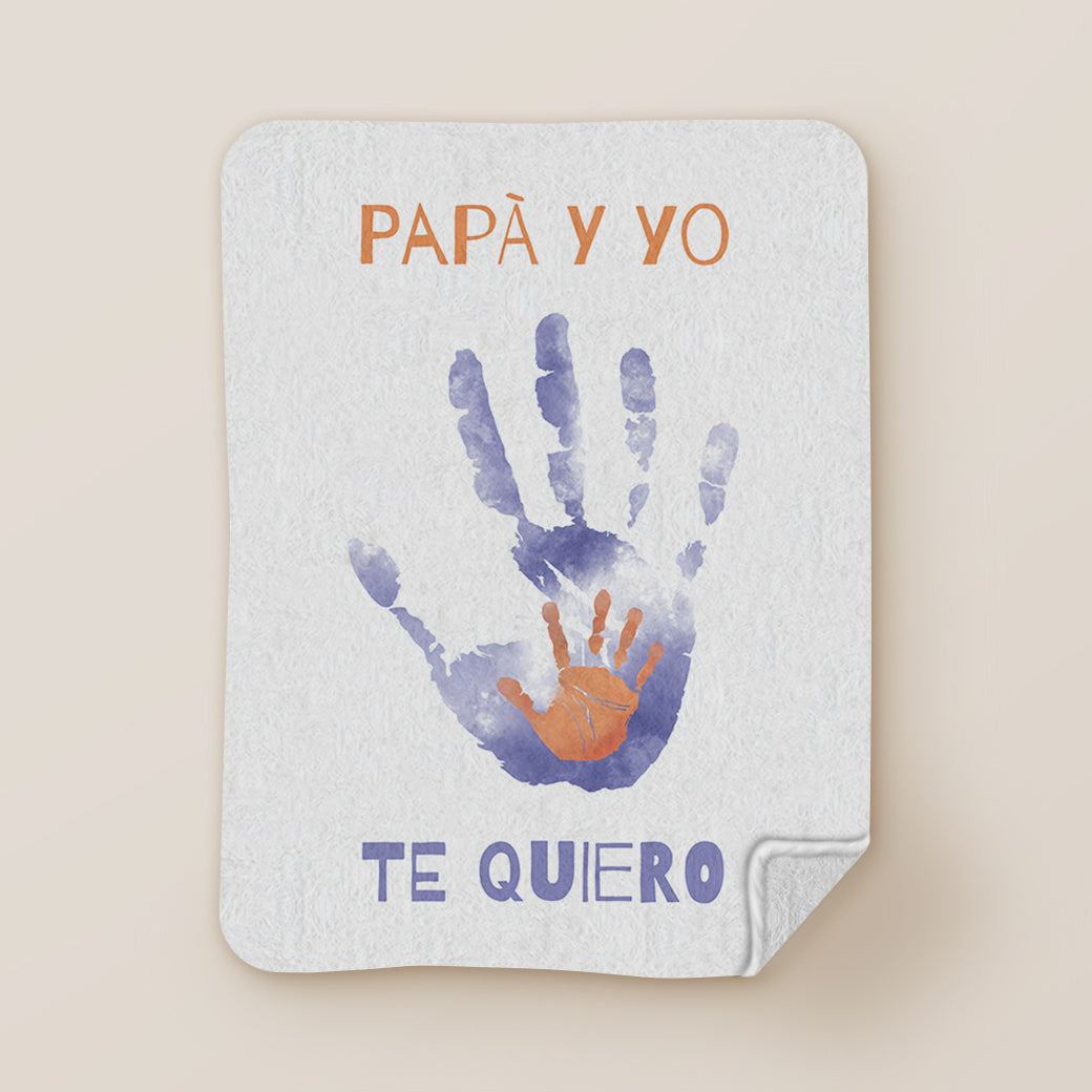 Cobija frazada personalizable huellas