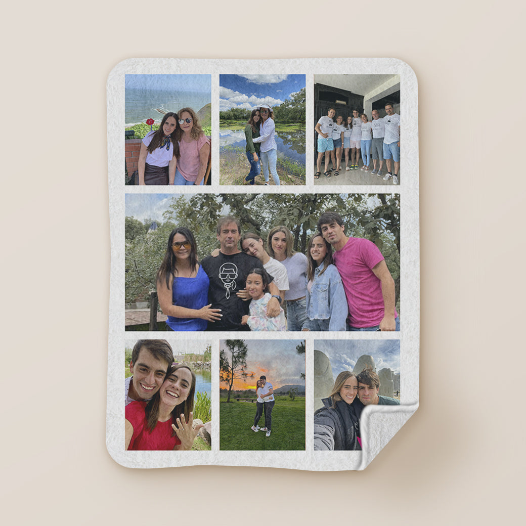 Cobija frazada personalizable collage 1