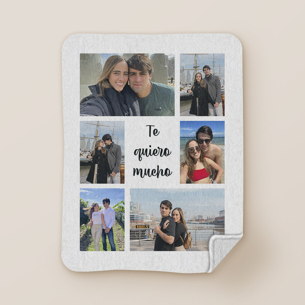 Cobija frazada personalizable collage 5