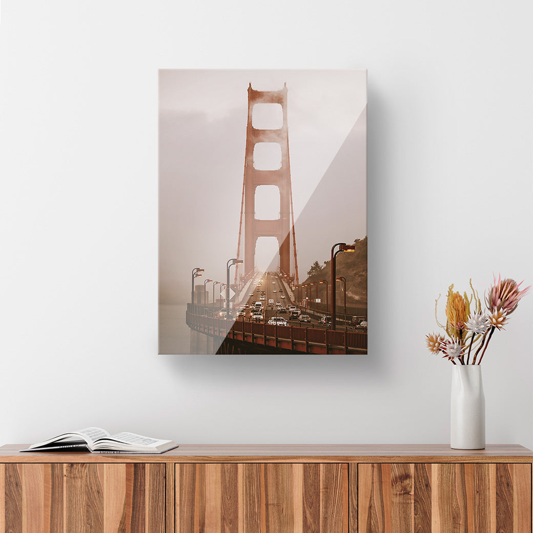 Cuadro acrílico Arman digital art San Francisco Golden gate bridge - balcru #Tipo_Acrílico