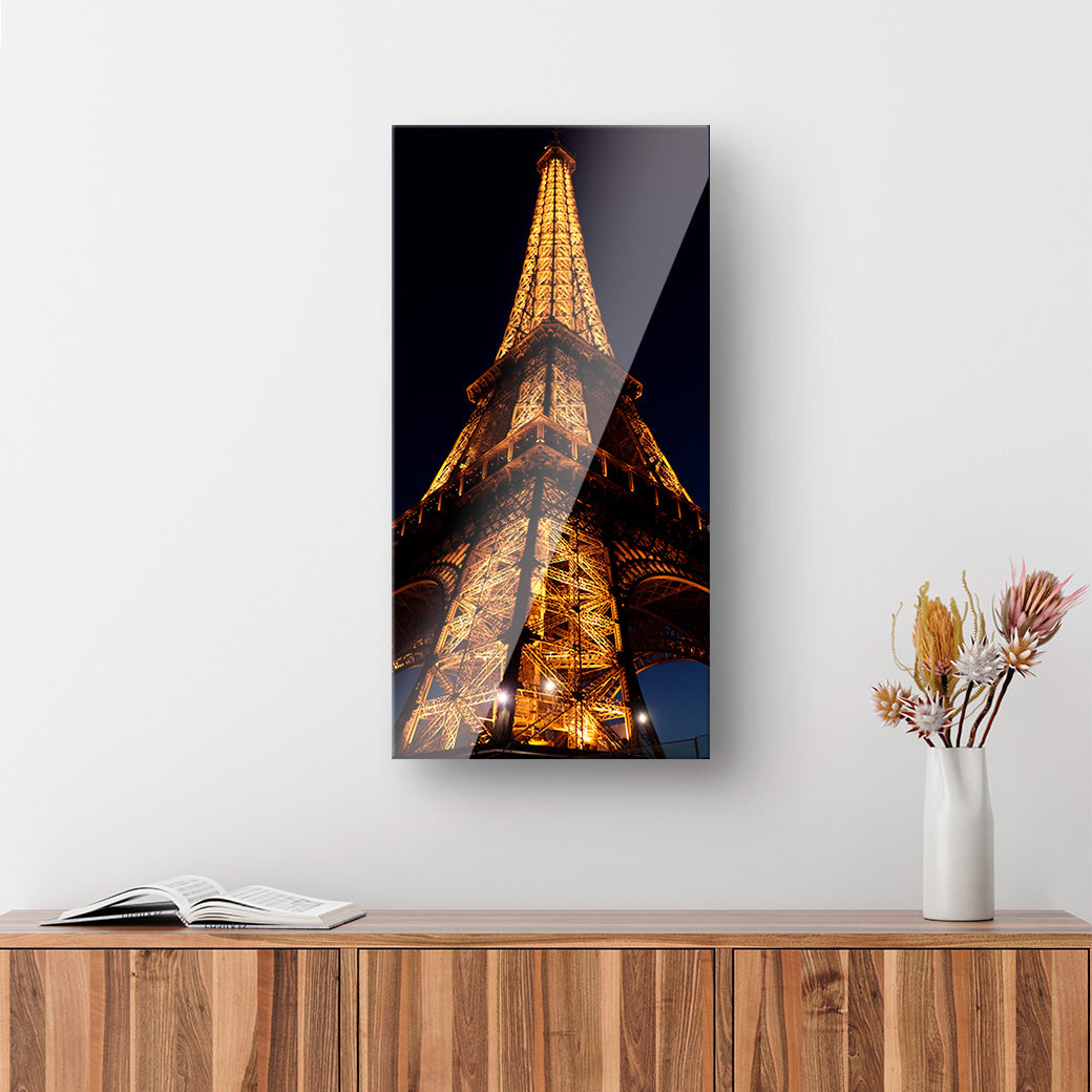 Cuadro de Torre Eiffel iluminada