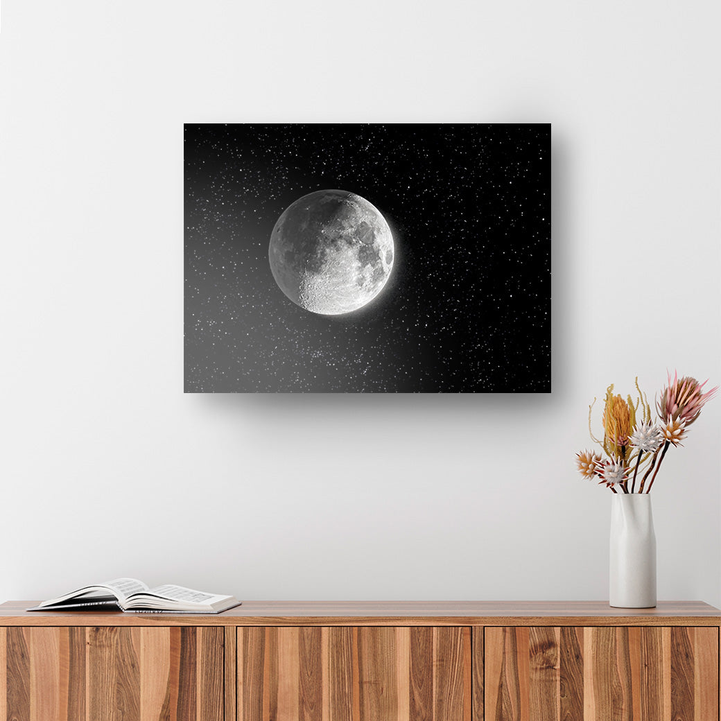Cuadro decorativo Luna en 3D